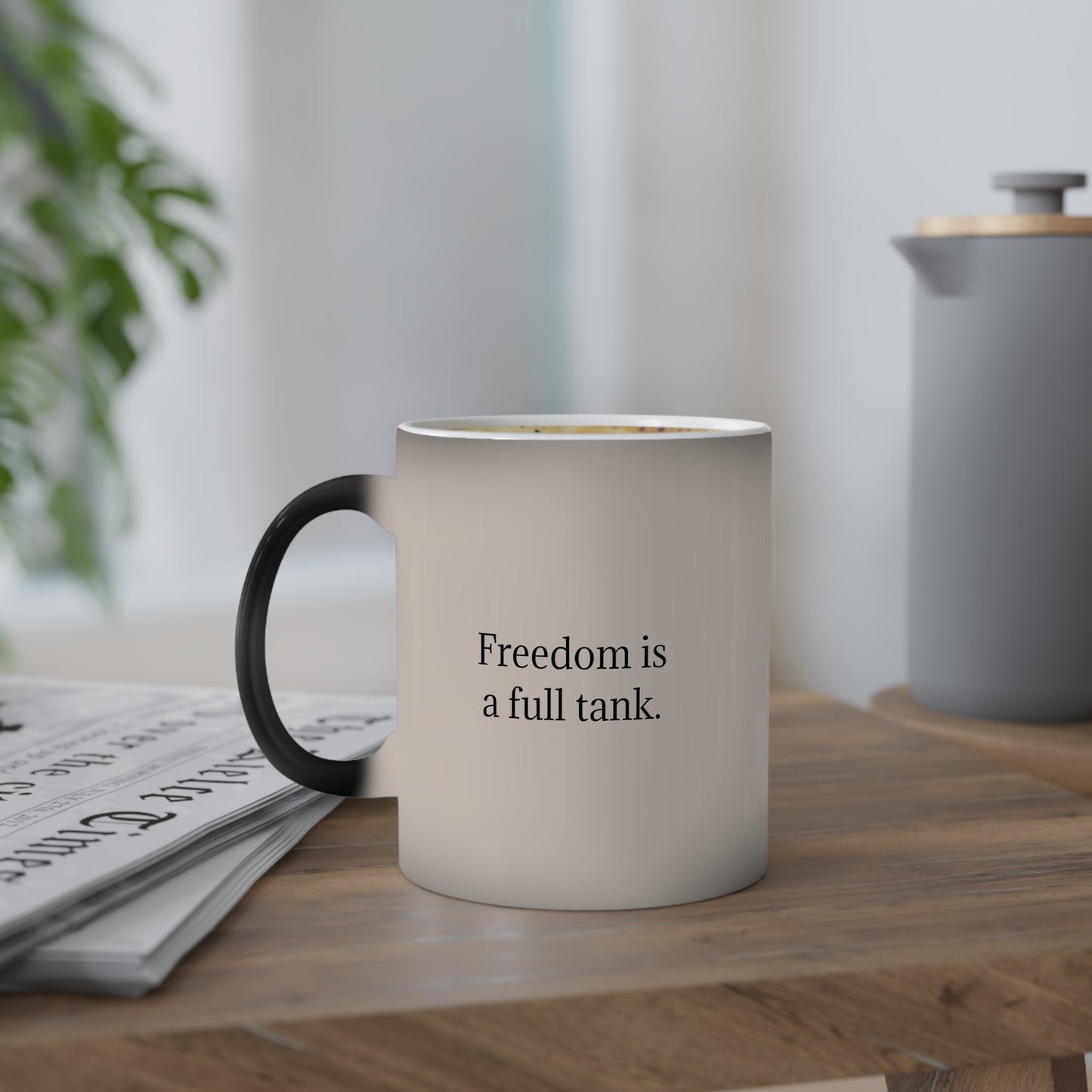 FREEDOM IS A FULL TANK. Color-Changing Mug, 11oz